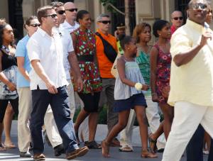 Michelle Obama paseando por Granada